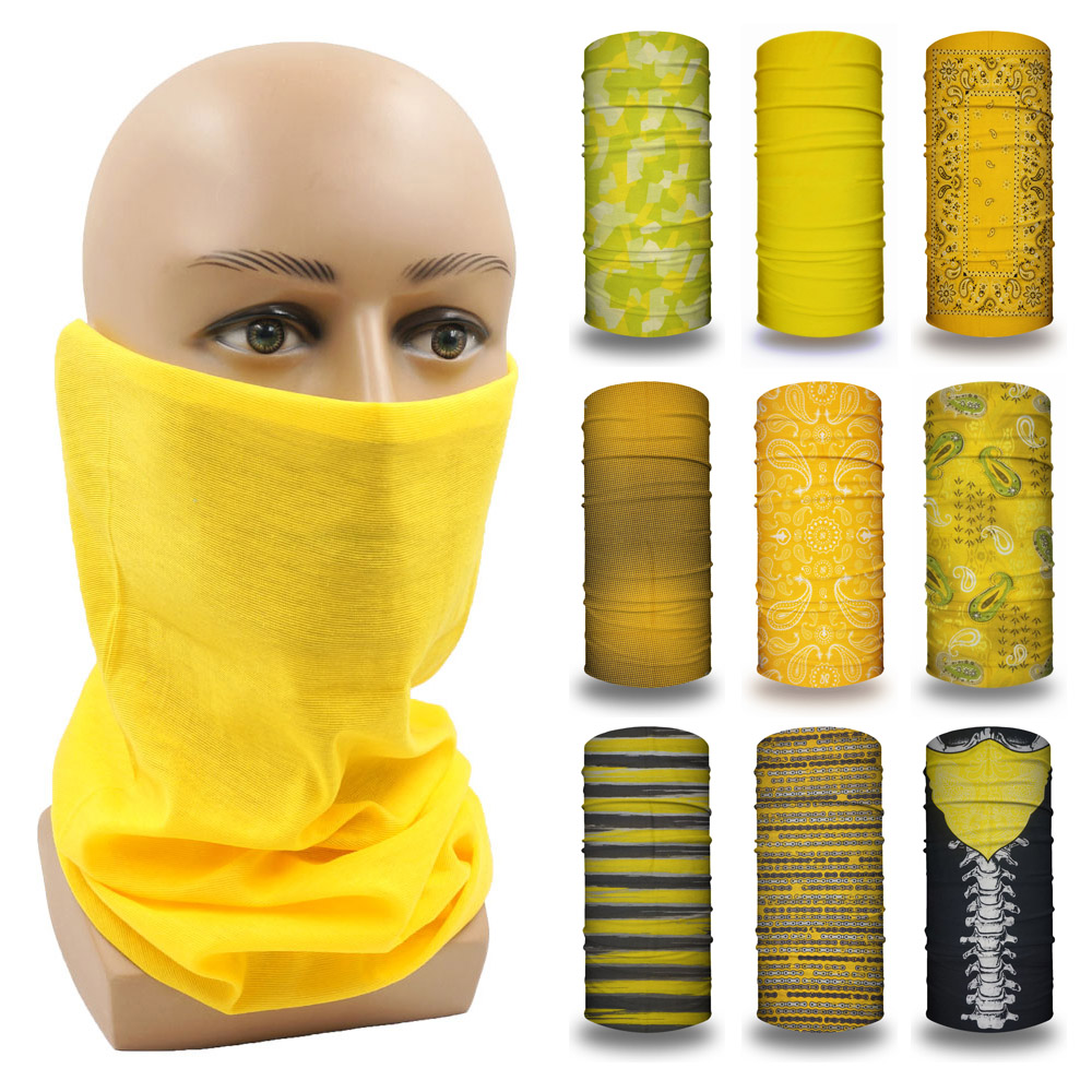 Running Gear Yellow - Sarı tüp açık Bandana kadınlar koşu