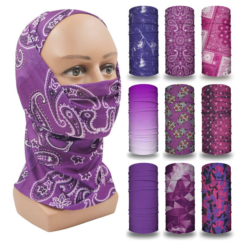 Running Gear Headband - Mor Balaclava Kadın Koşu Kamp Kafa