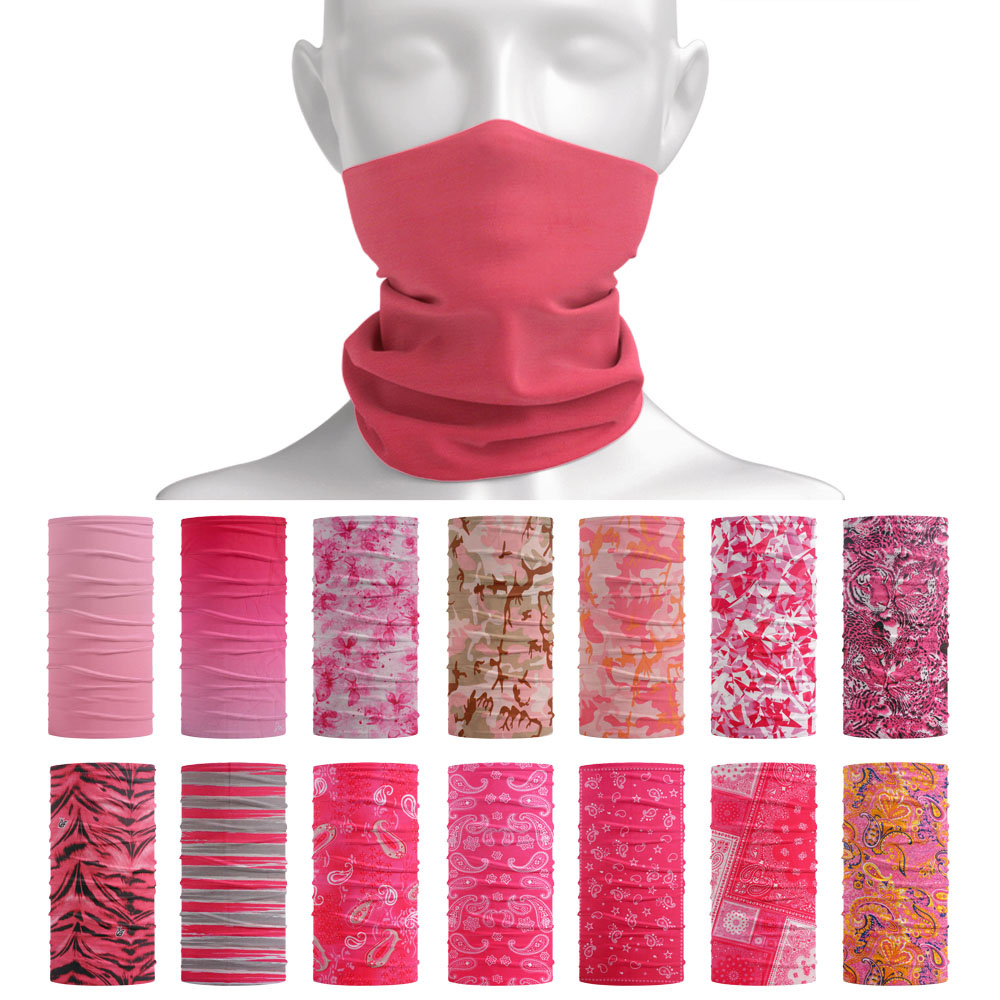Running Gear Headband - Pembe Dikişsiz Açık Bandana Bisiklet Boyun