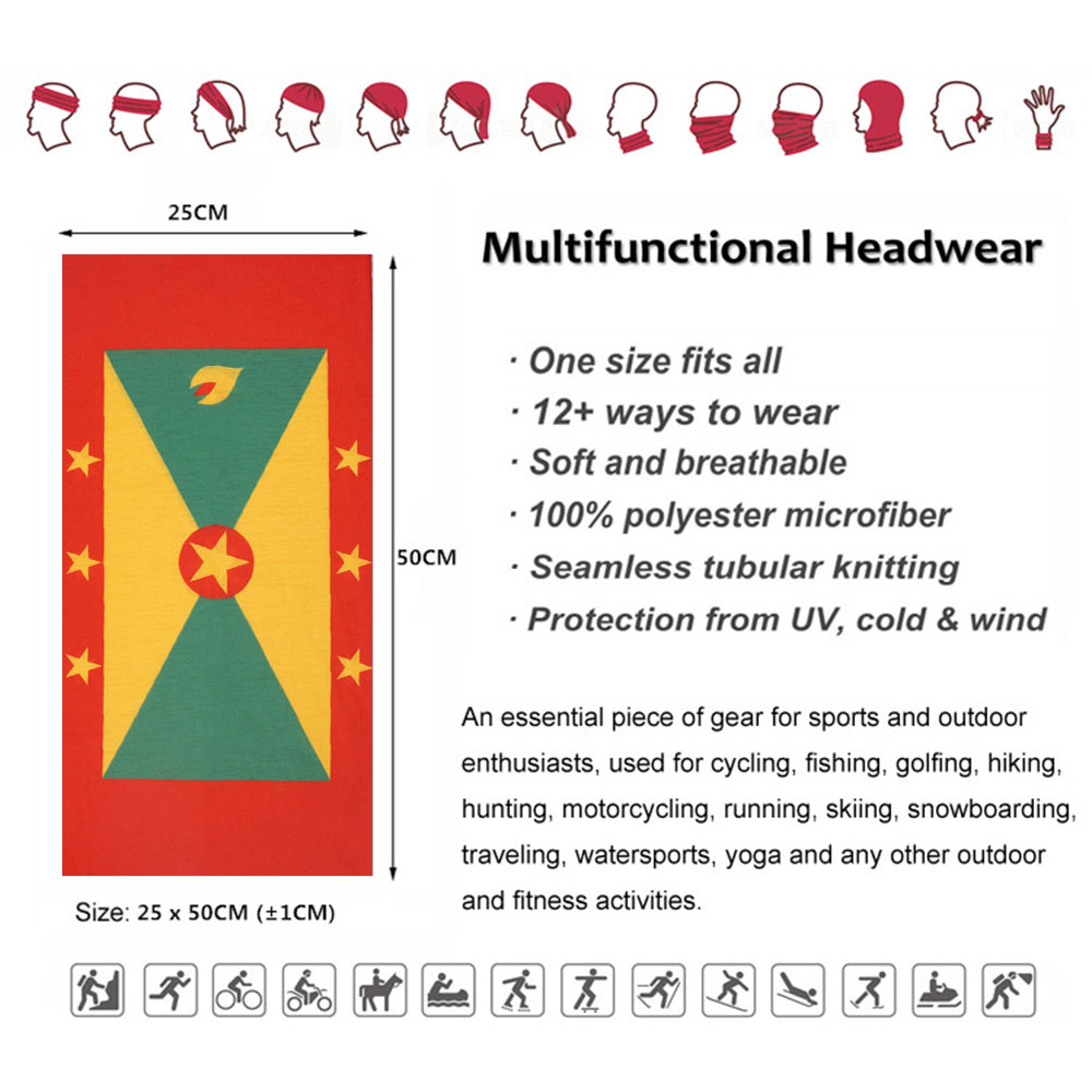 Grenada bayrağı desen yüz Band - Running Gear Headband incelemesi ve fiyatı